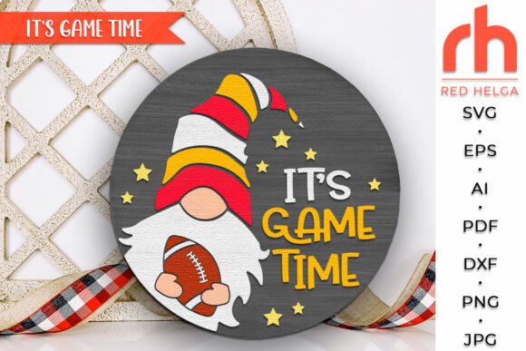 Download It’s Game Time SVG, Door Sign Cut File - Door sign Collection