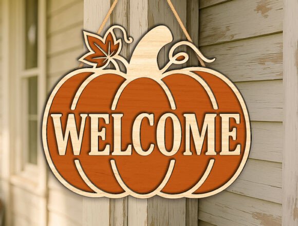 Download Welcome Pumpkin Fall Door Sign - Door sign Collection