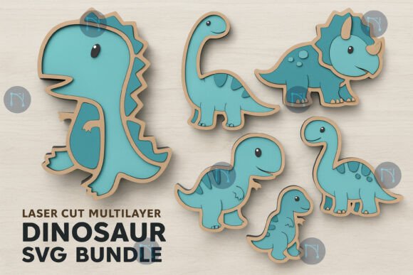 Download Laser Cut Multilayer Dinosaur SVG Bundle - Premium Resources