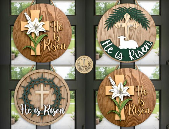 Download Christian Easter Door Sign Laser Cut Svg - Door sign Collection