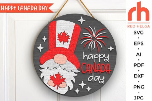 Download Happy Canada Day Door Sign SVG - Door sign Collection