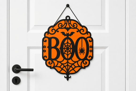 Download Boo Halloween Door Sign SVG - Door sign Collection