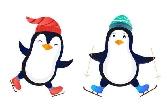 Download Christmas Skating Penguin - Premium Resources