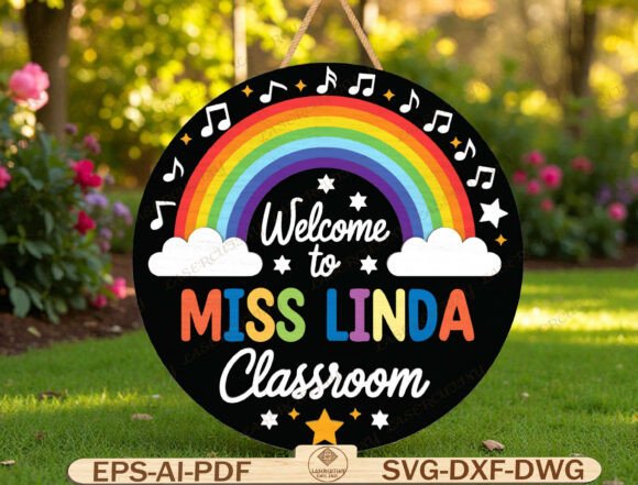 Download Rainbow Classroom Door Sign Laser Cut - Door sign Collection