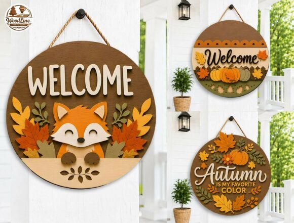 Download Autumn Door Sign SVG Bundle - Door sign Collection