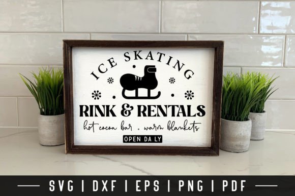 Download Ice Skating Rink &amp; Rentals, Winter SVG - Premium Resources